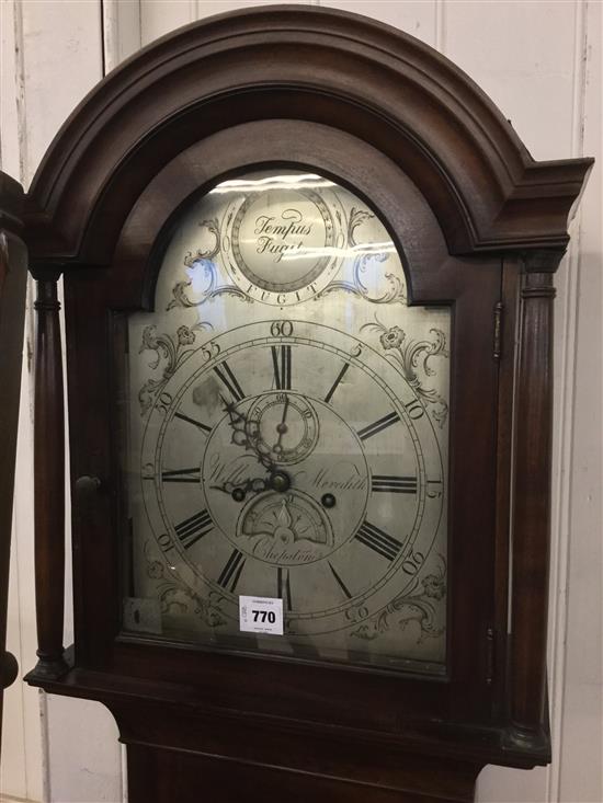 William Meredith of Chepstow. A George III mahogany eight day longcase clock(-)